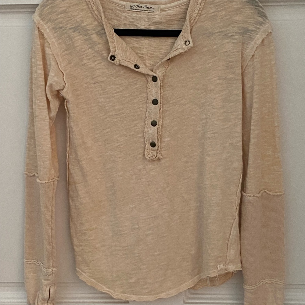 We The Free Cream Long Sleeve Top